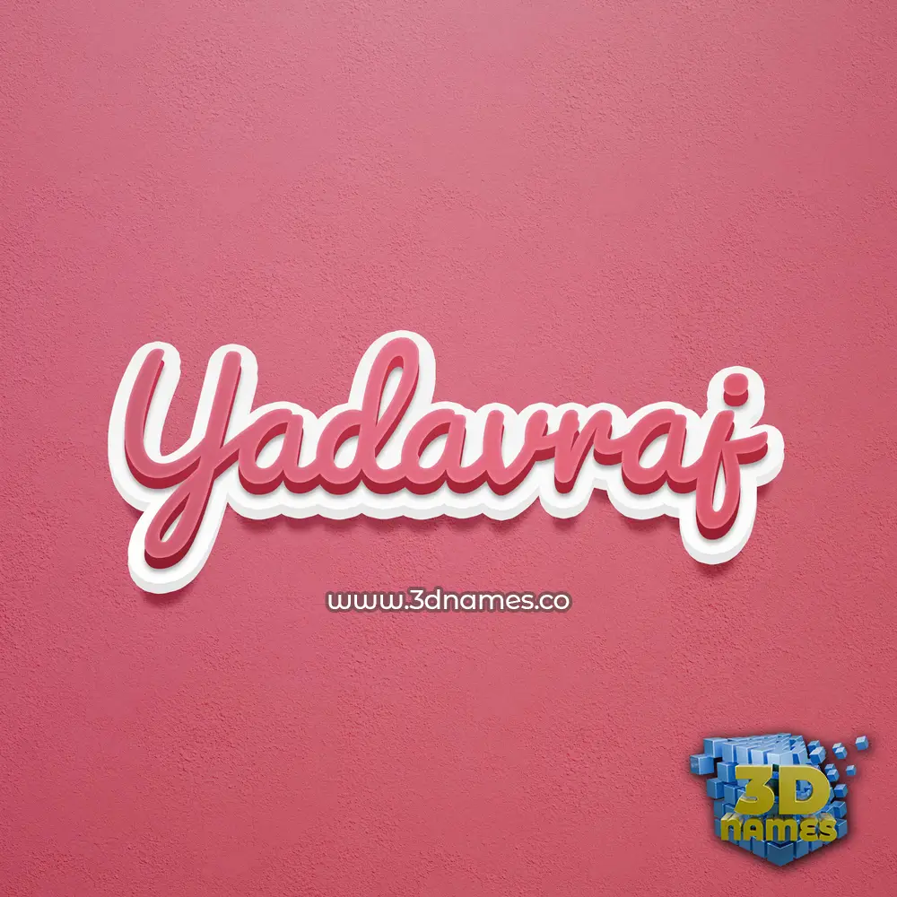 yadavraj in Red Scribble style - 3D name wallpaper