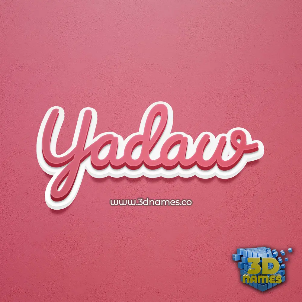 yadaw in Red Scribble style - 3D name wallpaper