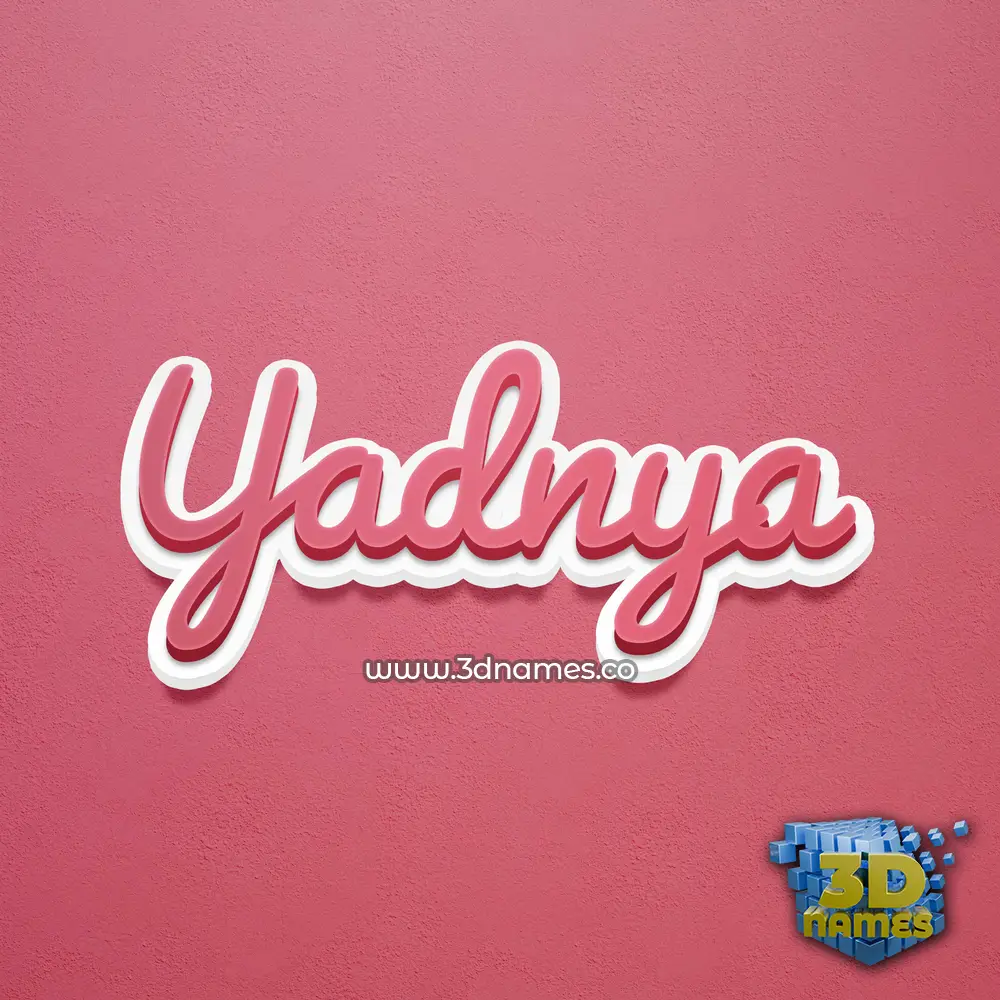 yadnya in Red Scribble style - 3D name wallpaper