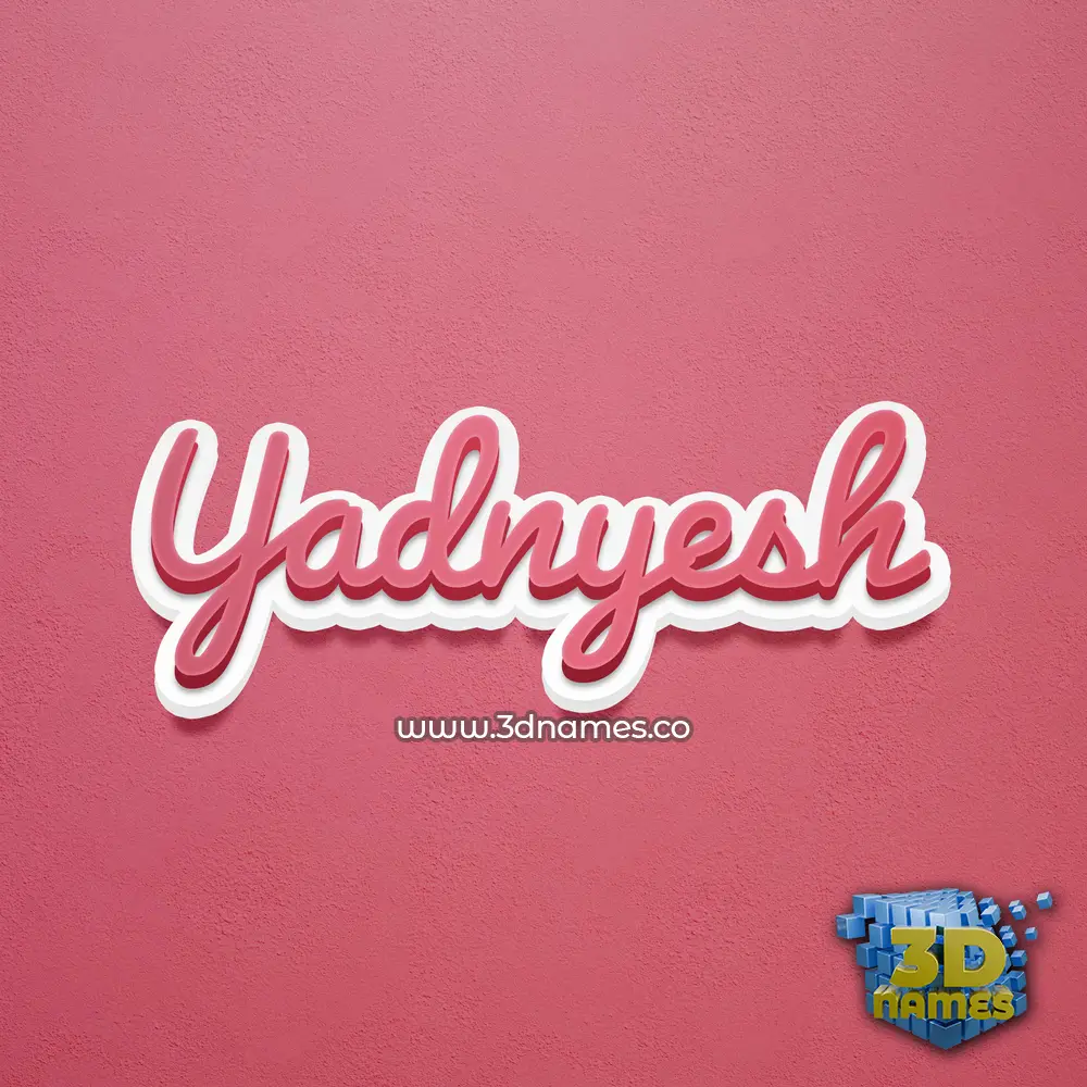 yadnyesh in Red Scribble style - 3D name wallpaper