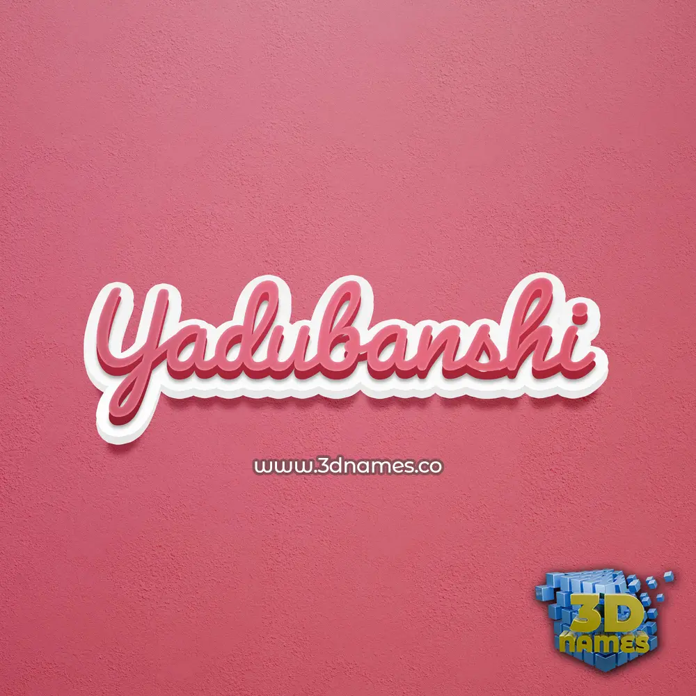 yadubanshi in Red Scribble style - 3D name wallpaper