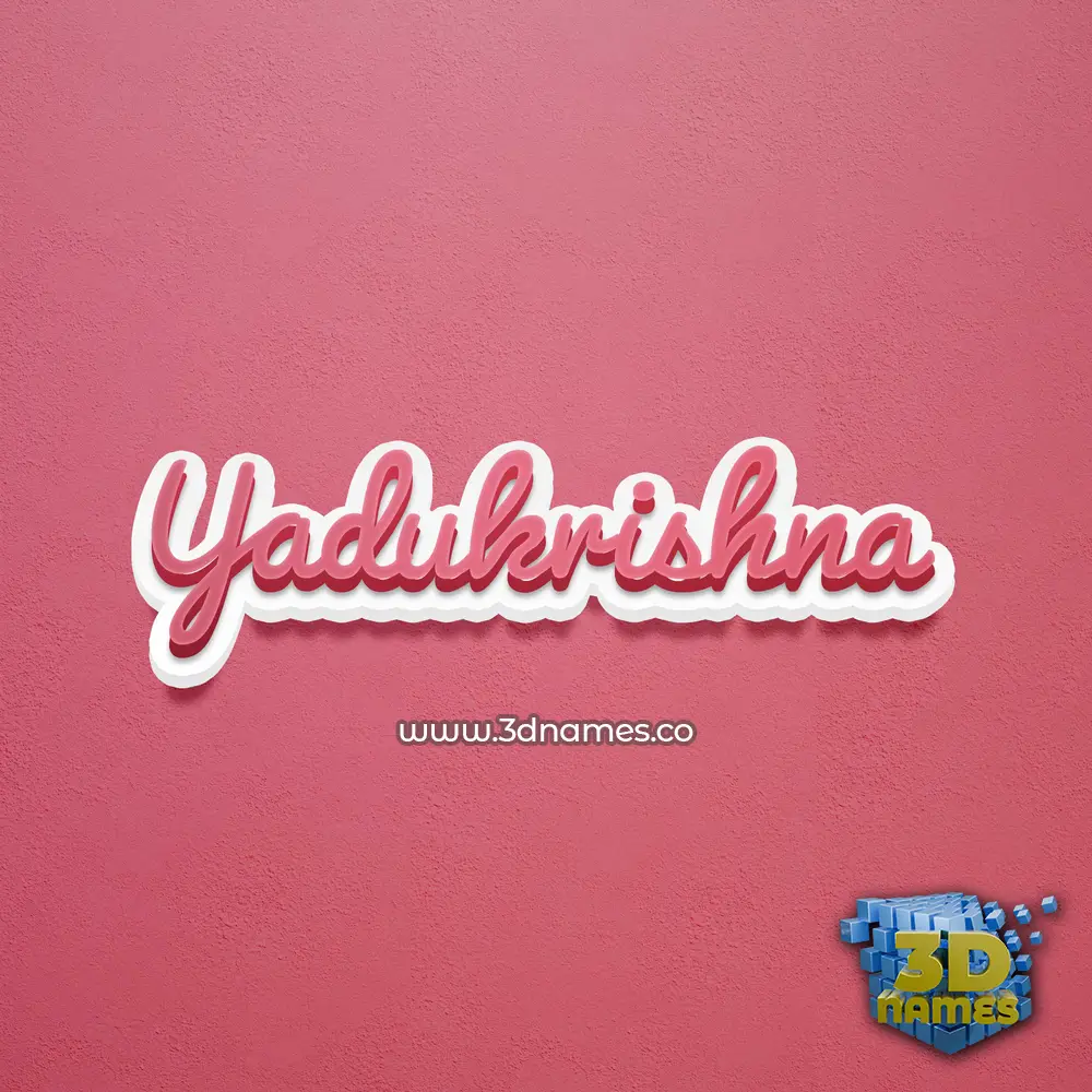 yadukrishna in Red Scribble style - 3D name wallpaper