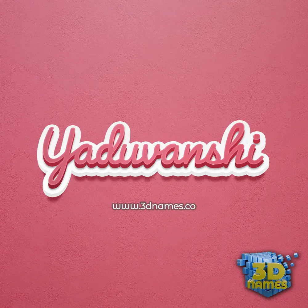 yaduvanshi in Red Scribble style - 3D name wallpaper