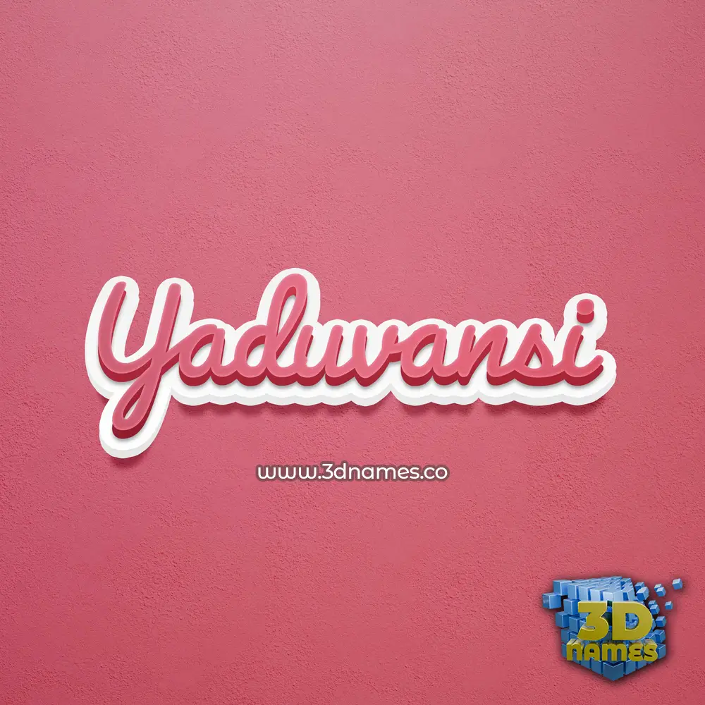 yaduvansi in Red Scribble style - 3D name wallpaper