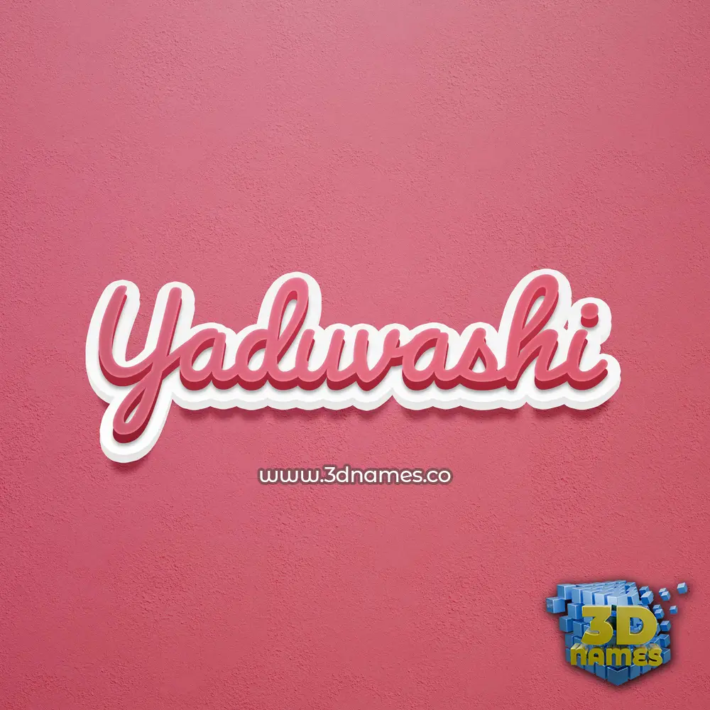 yaduvashi in Red Scribble style - 3D name wallpaper