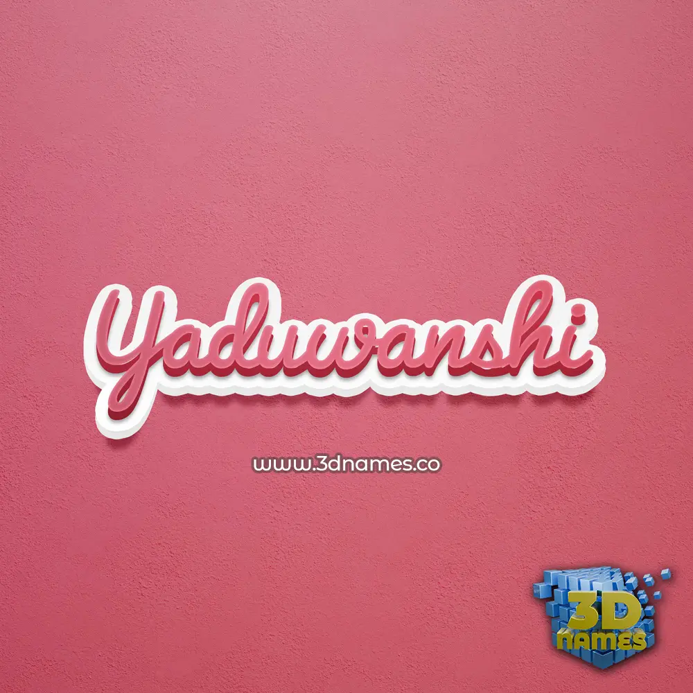 yaduwanshi in Red Scribble style - 3D name wallpaper