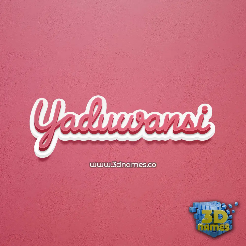 yaduwansi in Red Scribble style - 3D name wallpaper