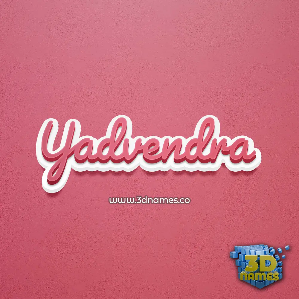 yadvendra in Red Scribble style - 3D name wallpaper