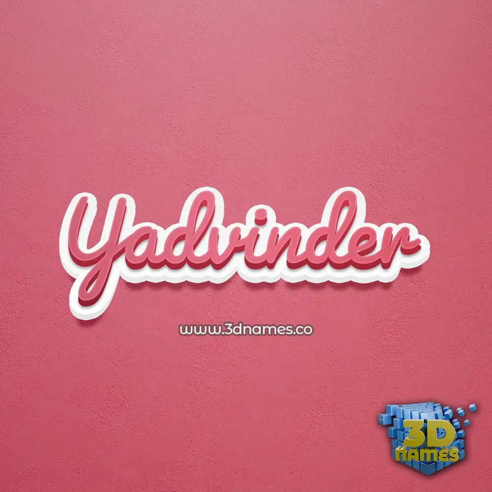 yadvinder in Red Scribble style - 3D name wallpaper