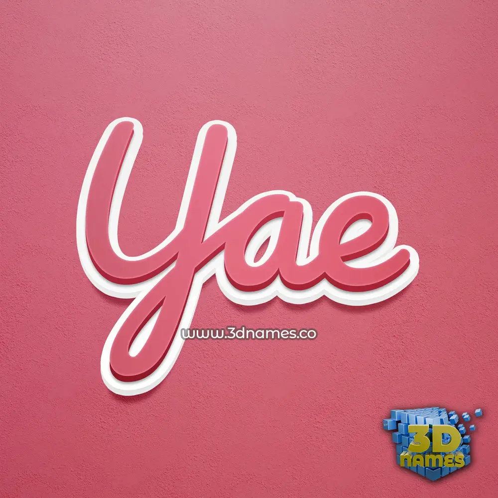 yae in Red Scribble style - 3D name wallpaper