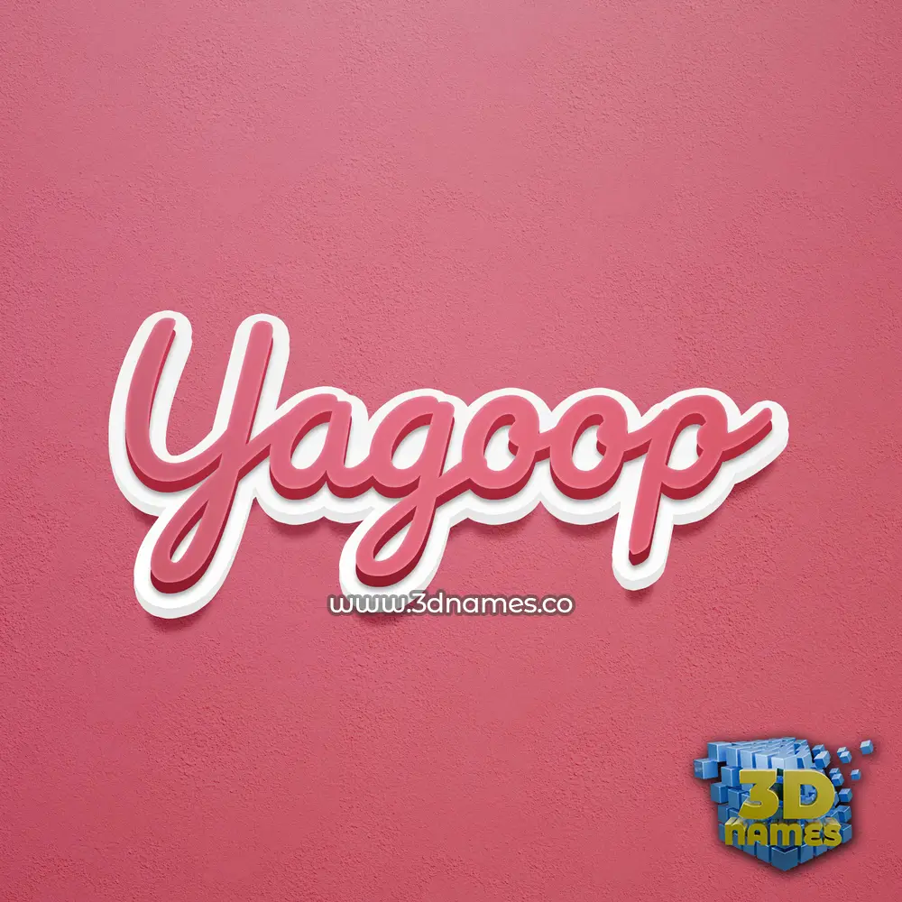 yagoop in Red Scribble style - 3D name wallpaper