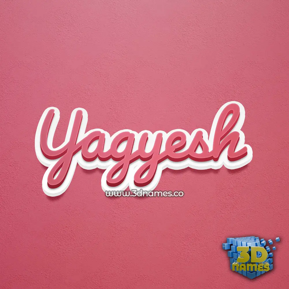 yagyesh in Red Scribble style - 3D name wallpaper