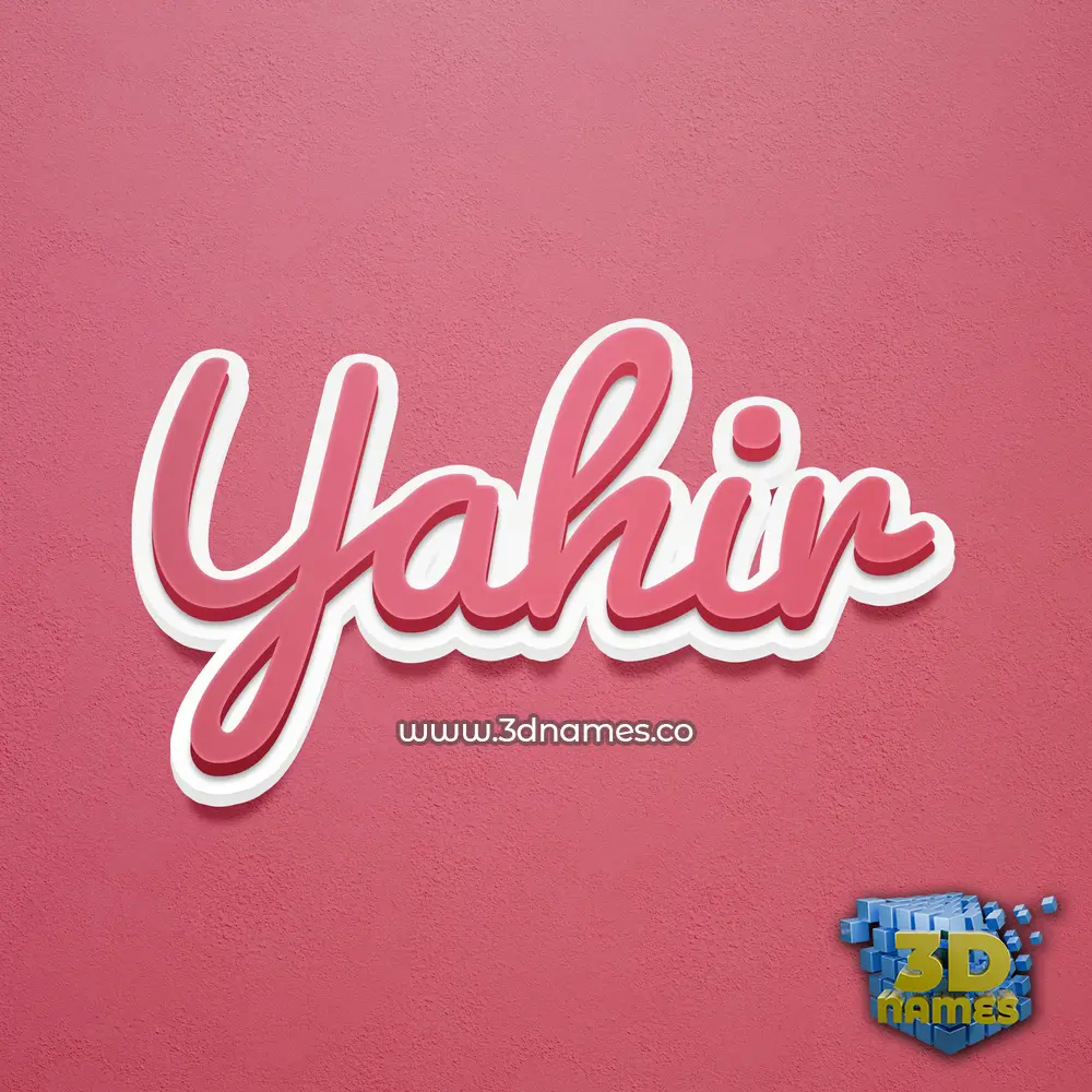yahir in Red Scribble style - 3D name wallpaper