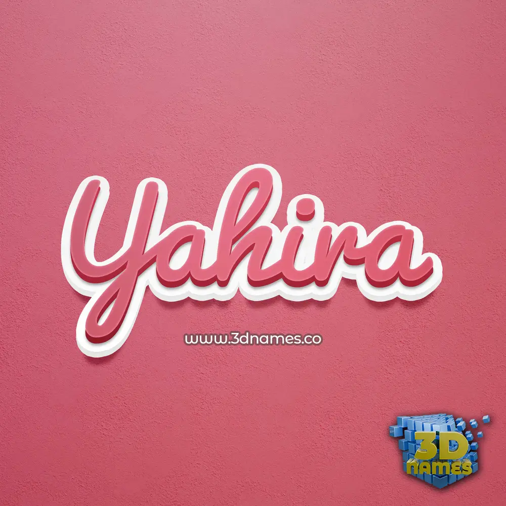 yahira in Red Scribble style - 3D name wallpaper