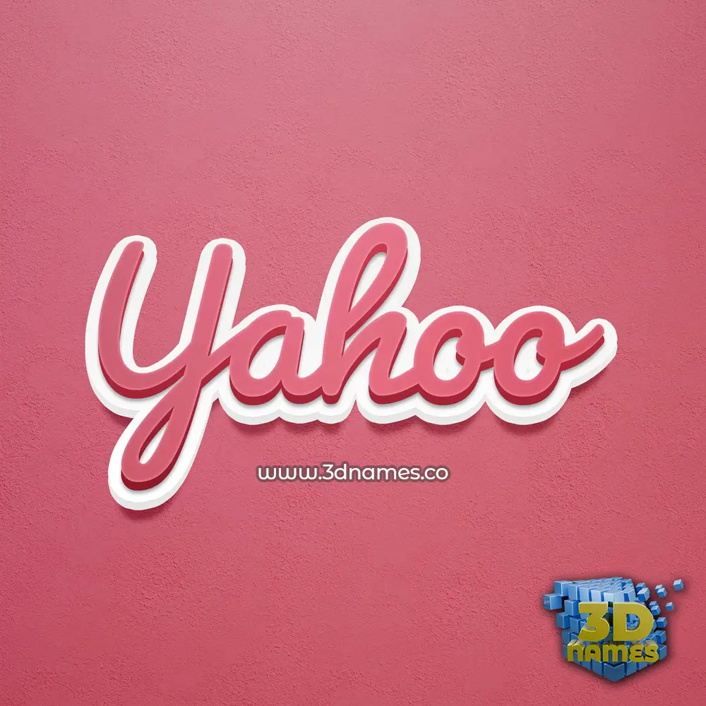yahoo in Red Scribble style - 3D name wallpaper