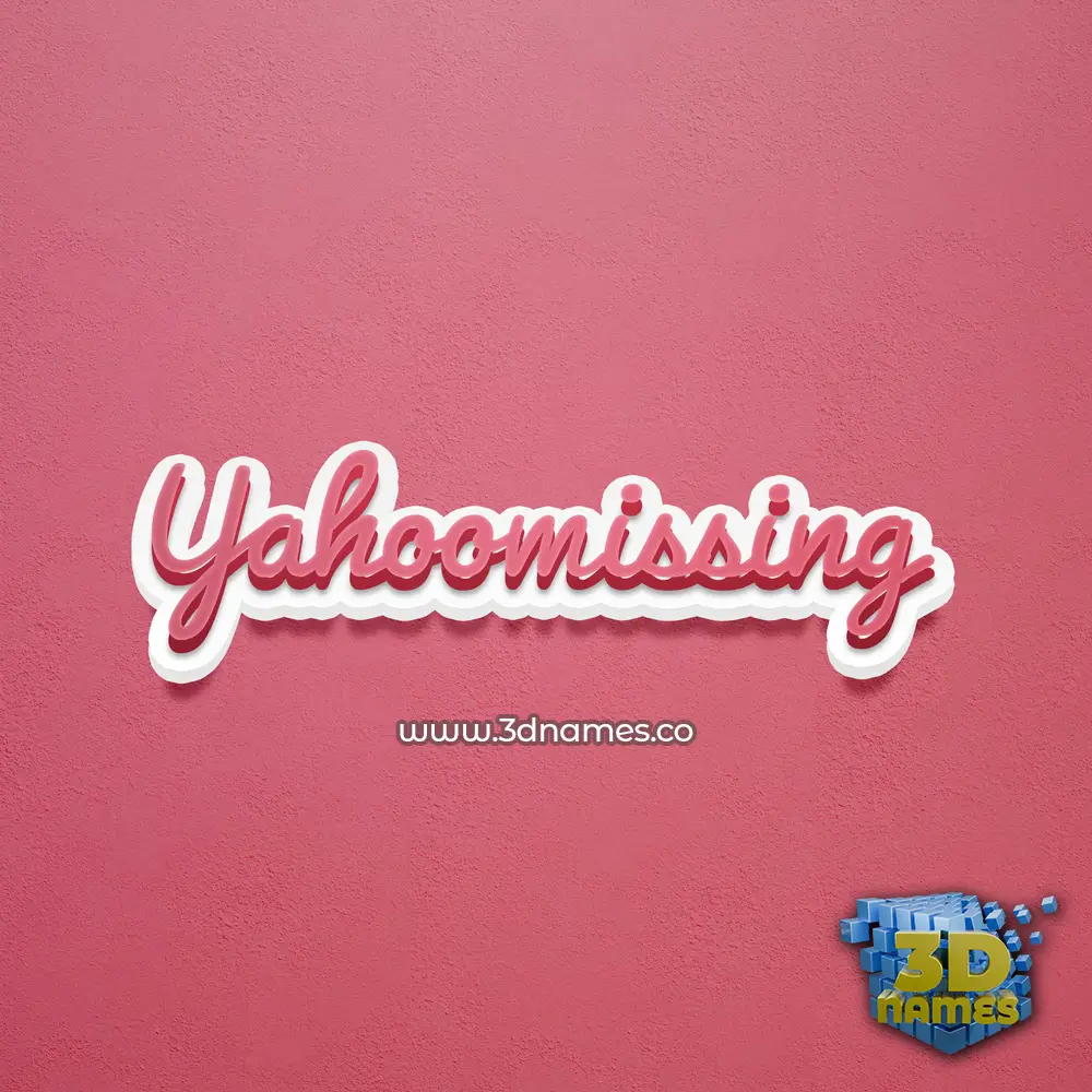 yahoomissing in Red Scribble style - 3D name wallpaper