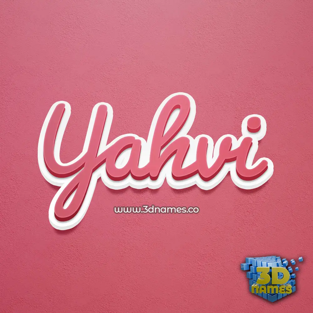 yahvi in Red Scribble style - 3D name wallpaper