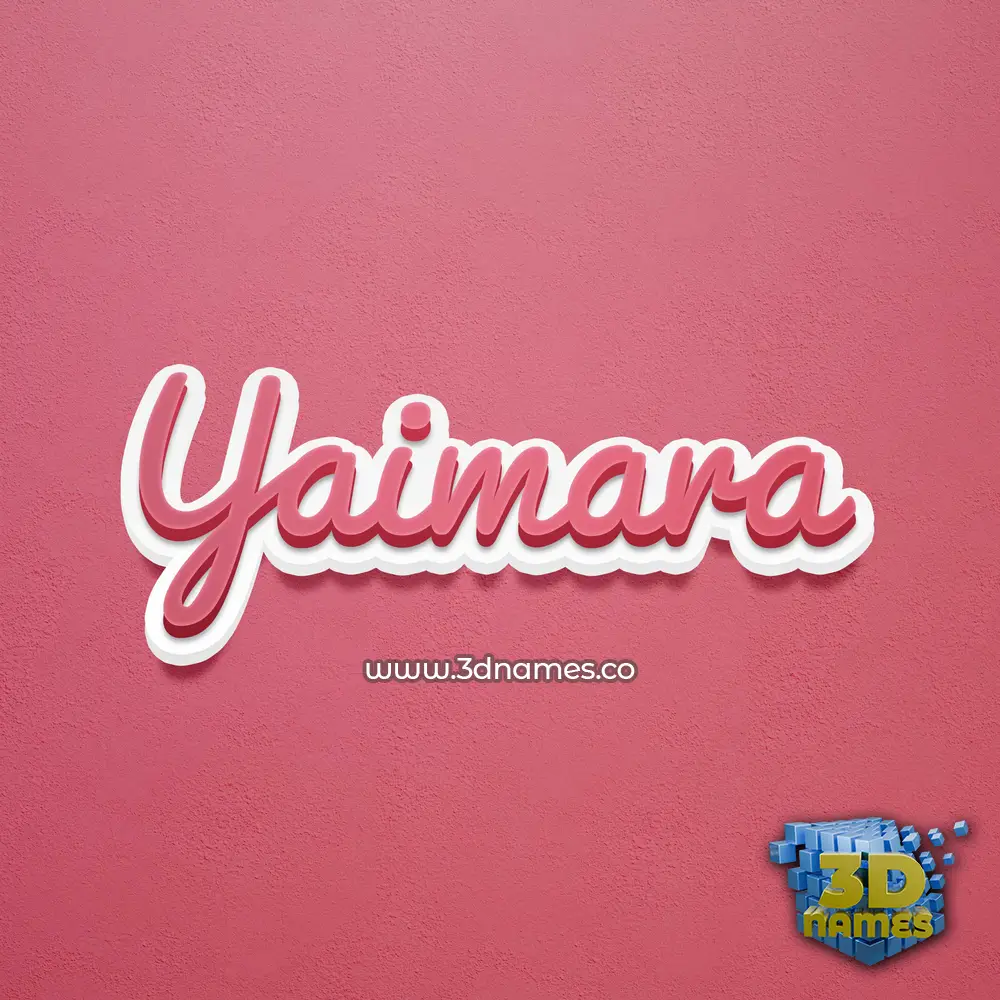 yaimara in Red Scribble style - 3D name wallpaper