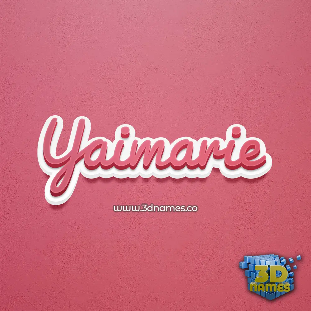 yaimarie in Red Scribble style - 3D name wallpaper