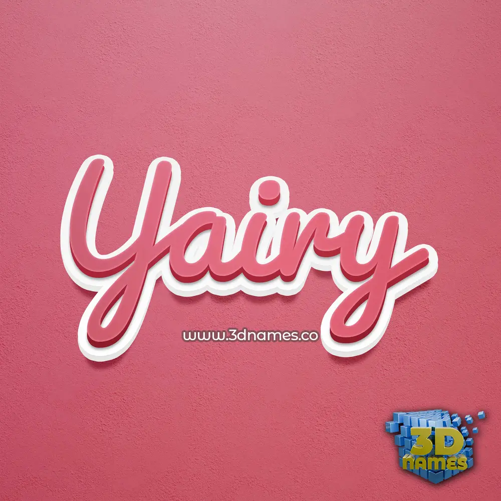 yairy in Red Scribble style - 3D name wallpaper