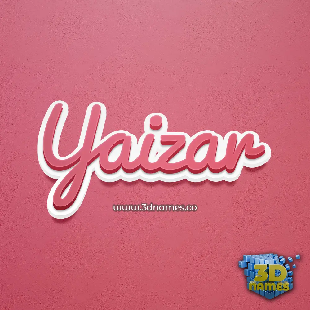 yaizar in Red Scribble style - 3D name wallpaper