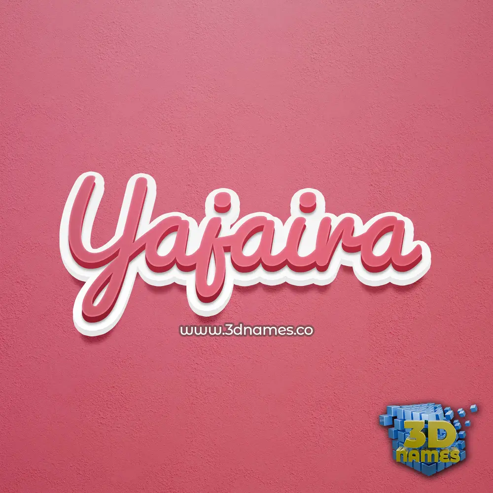yajaira in Red Scribble style - 3D name wallpaper