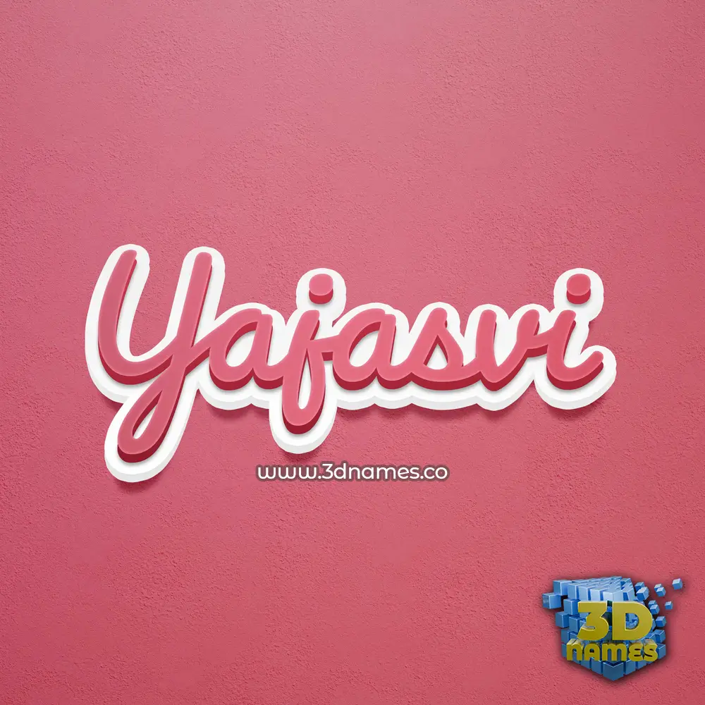 yajasvi in Red Scribble style - 3D name wallpaper
