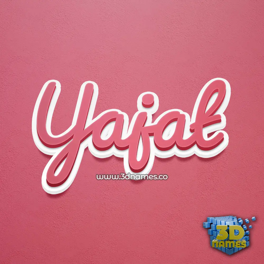 yajat in Red Scribble style - 3D name wallpaper