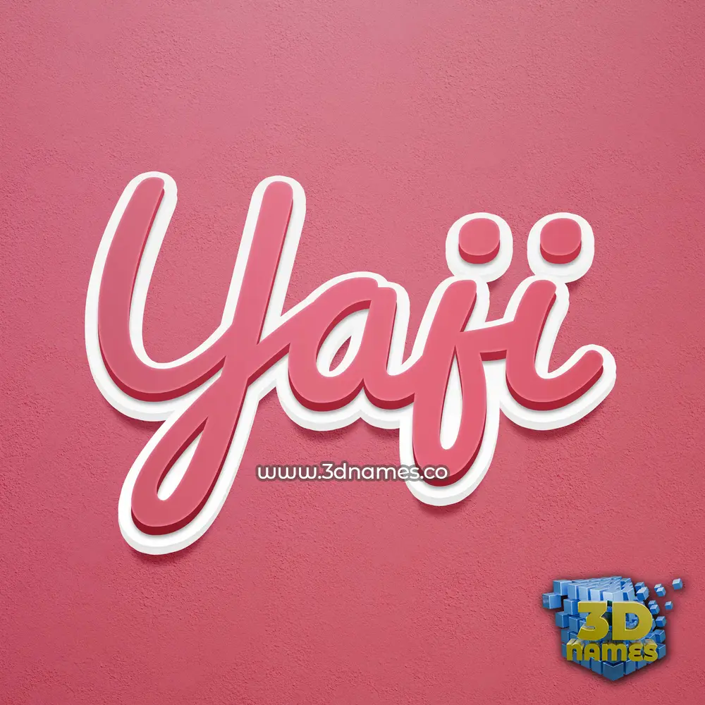 yaji in Red Scribble style - 3D name wallpaper