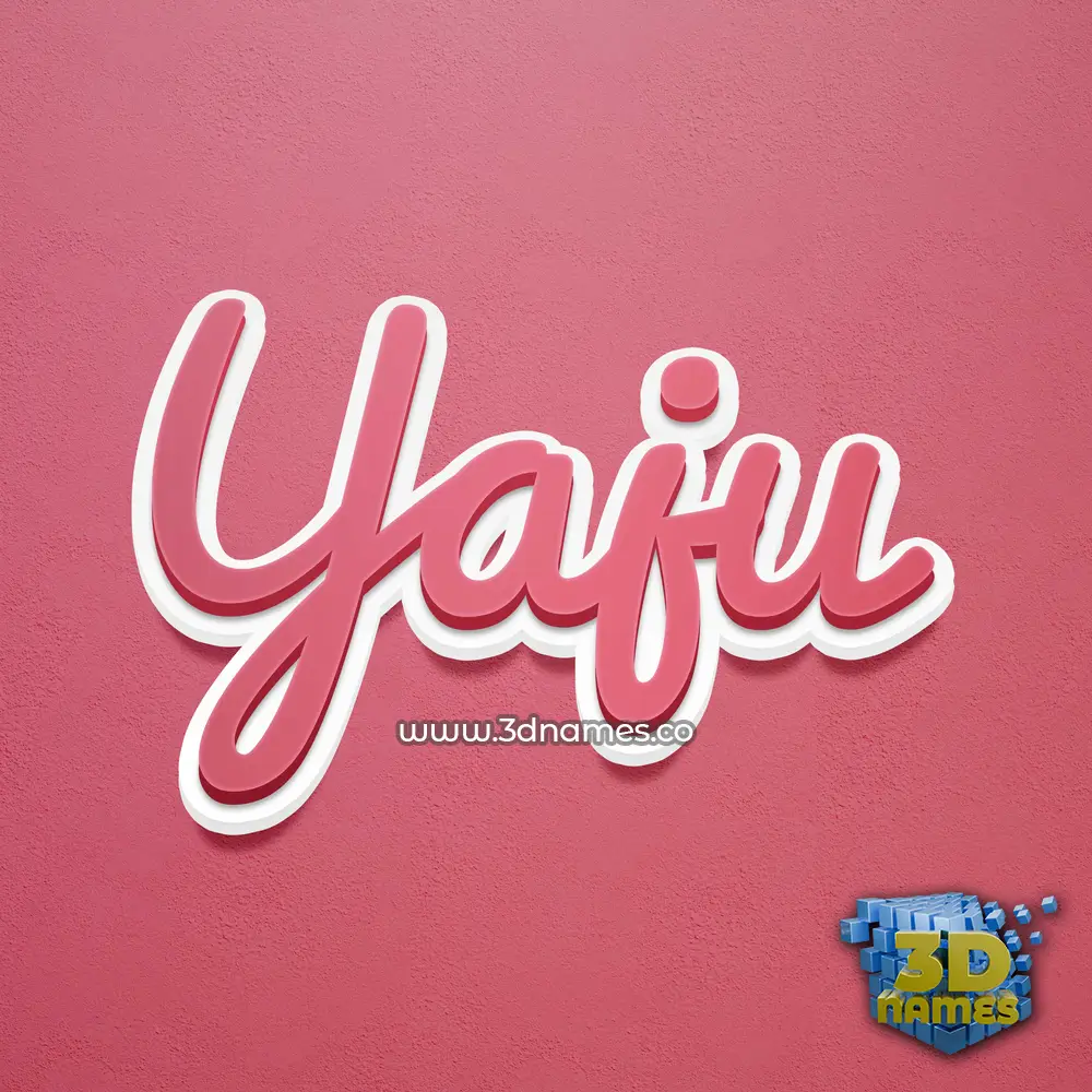 yaju in Red Scribble style - 3D name wallpaper
