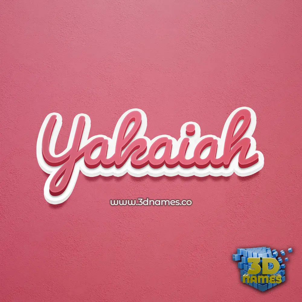 yakaiah in Red Scribble style - 3D name wallpaper