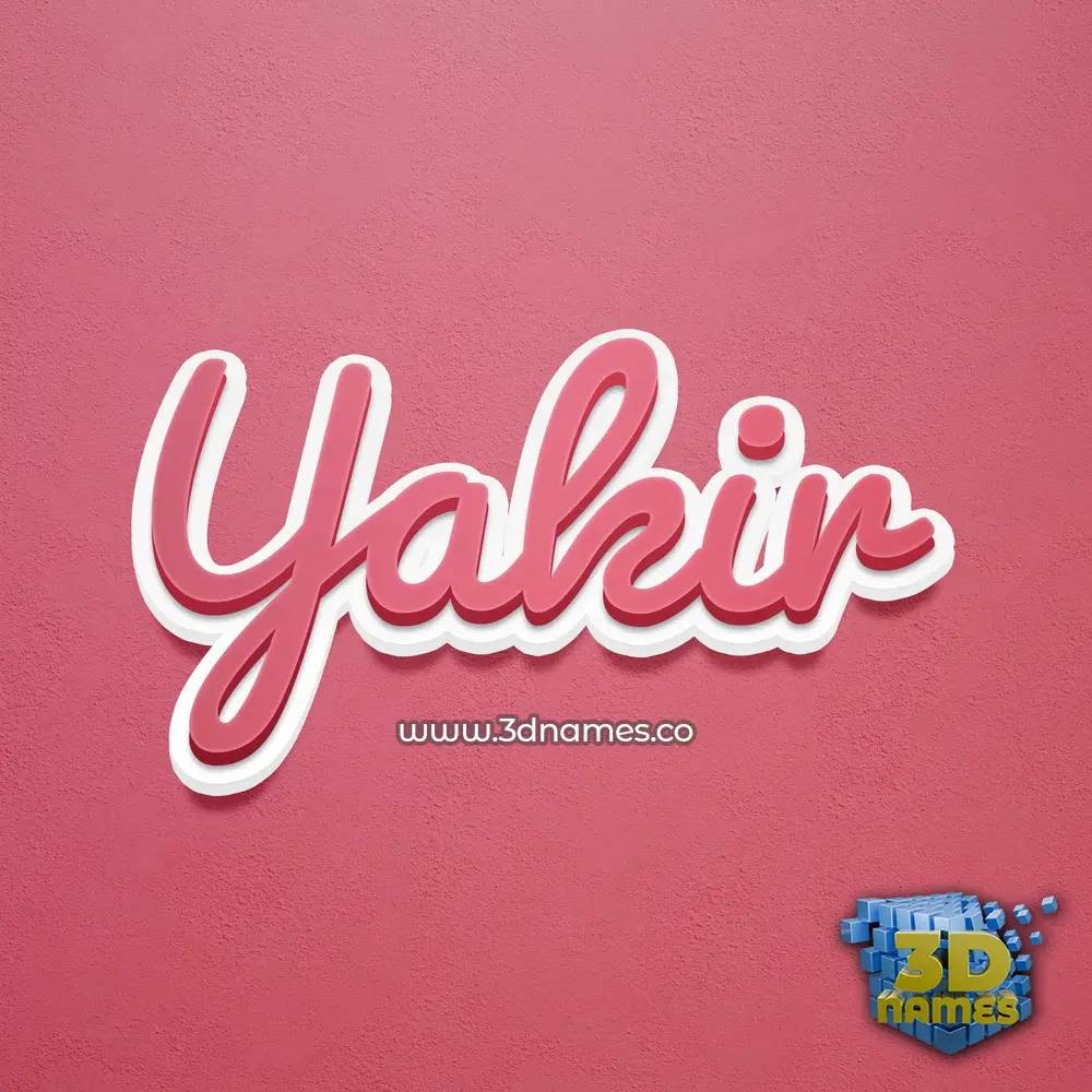 yakir in Red Scribble style - 3D name wallpaper