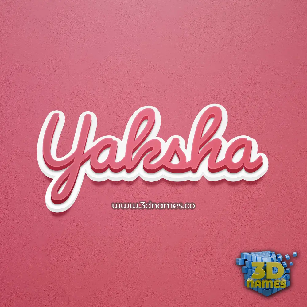 yaksha in Red Scribble style - 3D name wallpaper