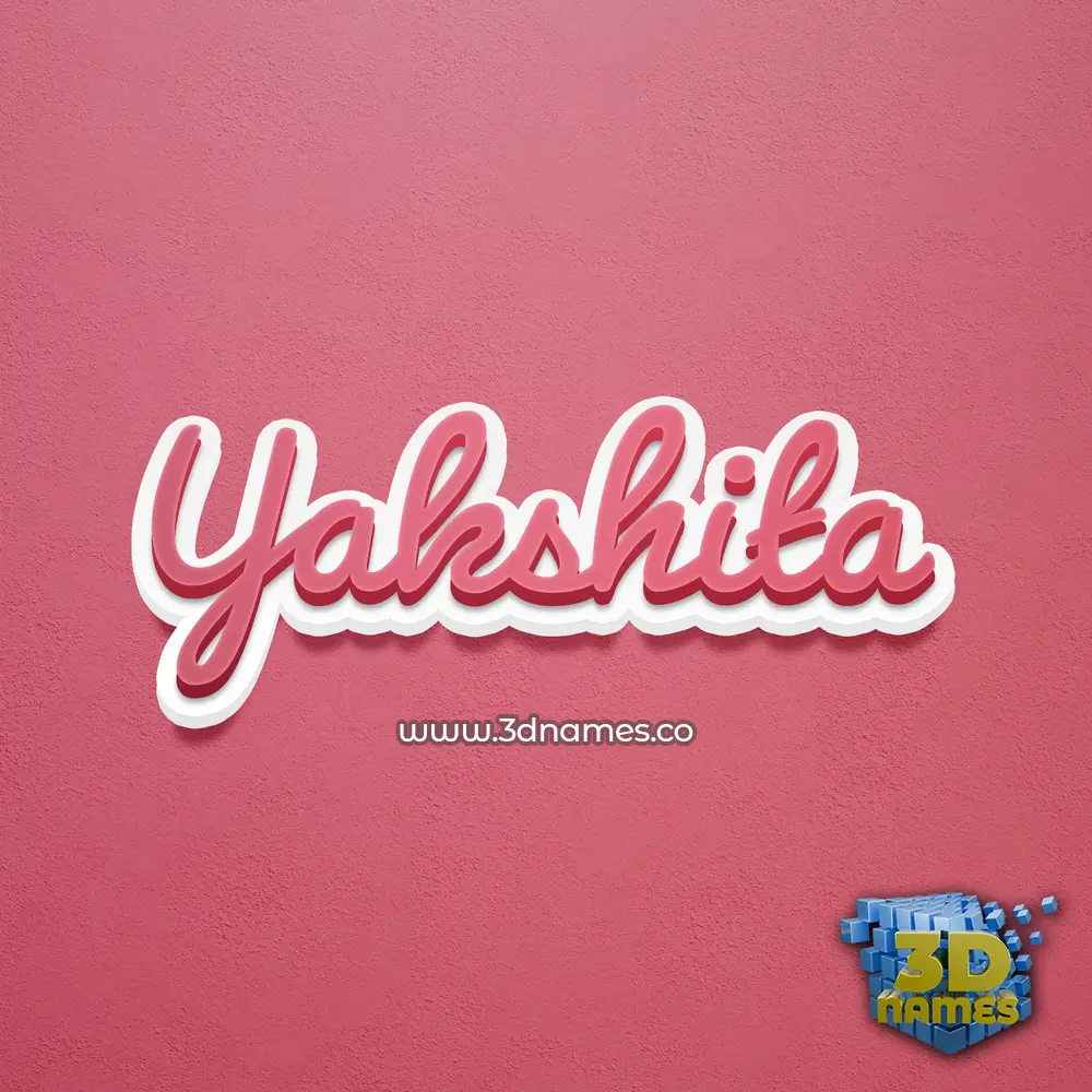 yakshita in Red Scribble style - 3D name wallpaper