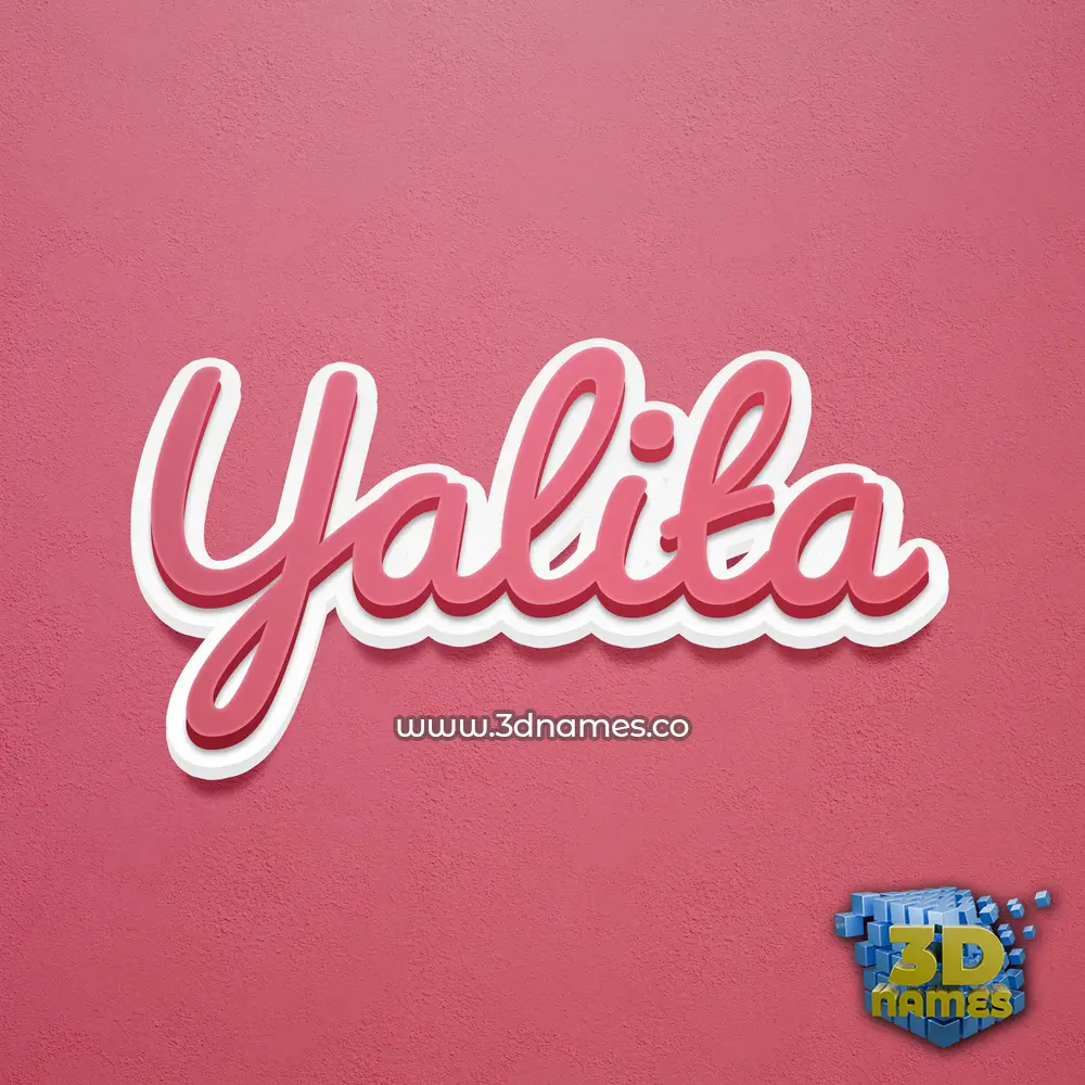 yalita in Red Scribble style - 3D name wallpaper