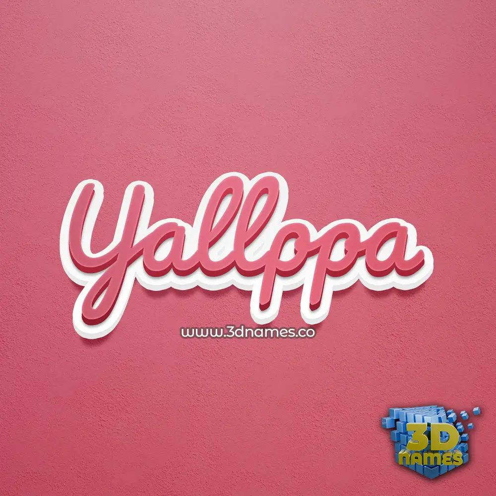 yallppa in Red Scribble style - 3D name wallpaper