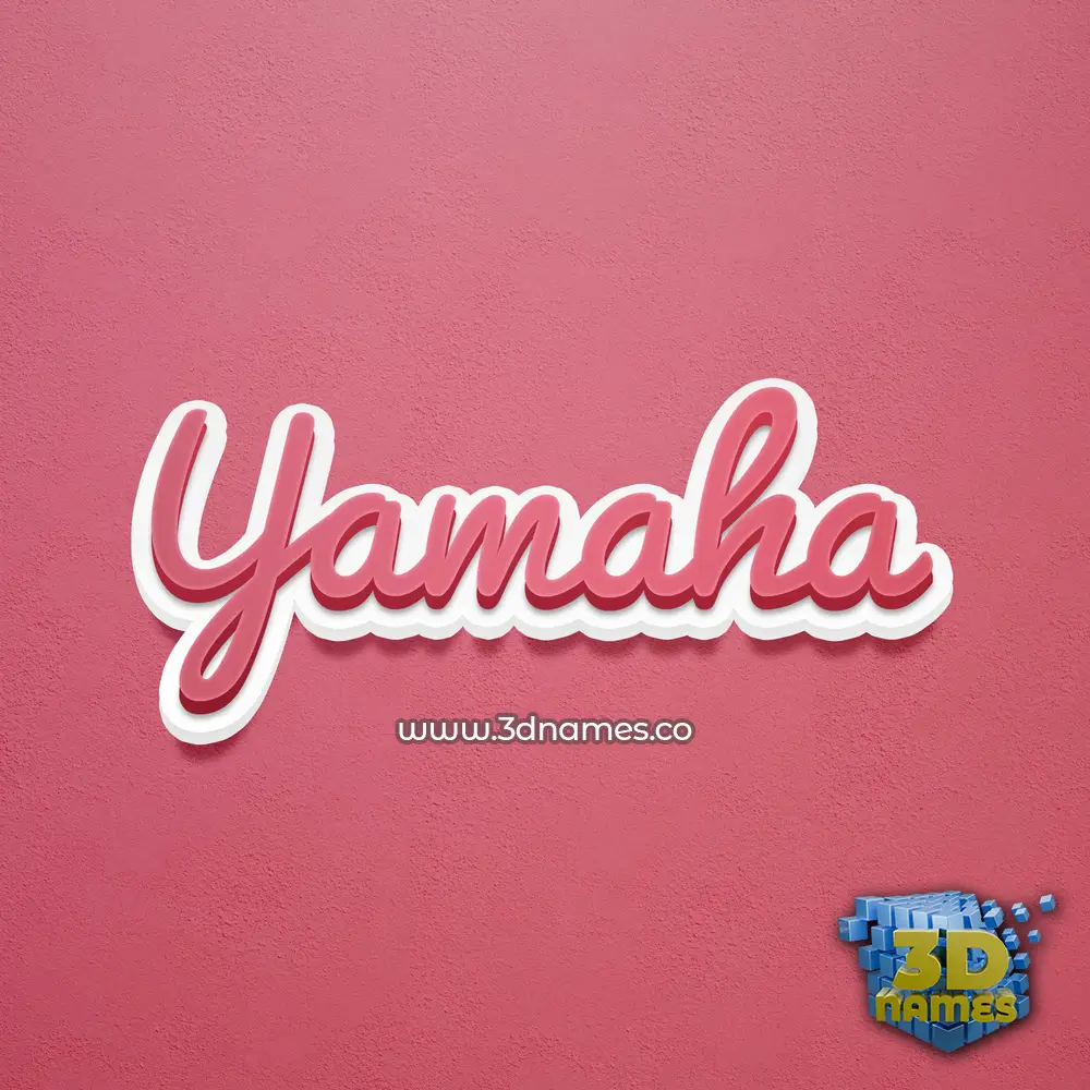 yamaha in Red Scribble style - 3D name wallpaper