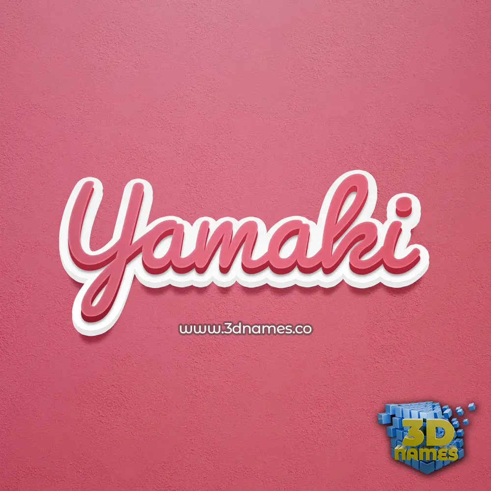 yamaki in Red Scribble style - 3D name wallpaper