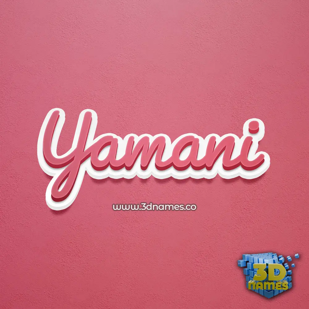 yamani in Red Scribble style - 3D name wallpaper