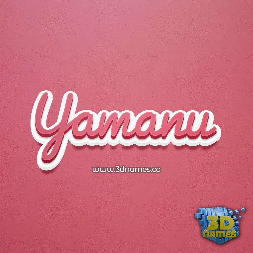 yamanu in Red Scribble style - 3D name wallpaper