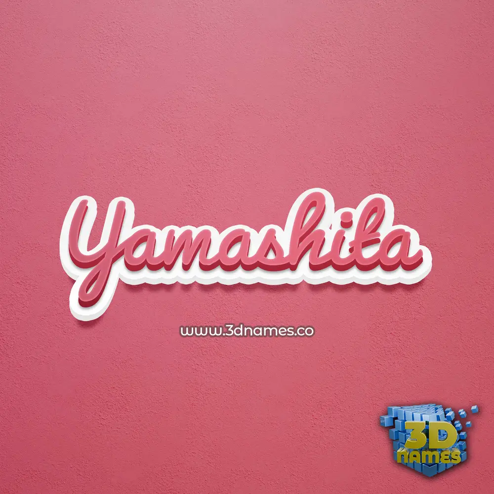 yamashita in Red Scribble style - 3D name wallpaper