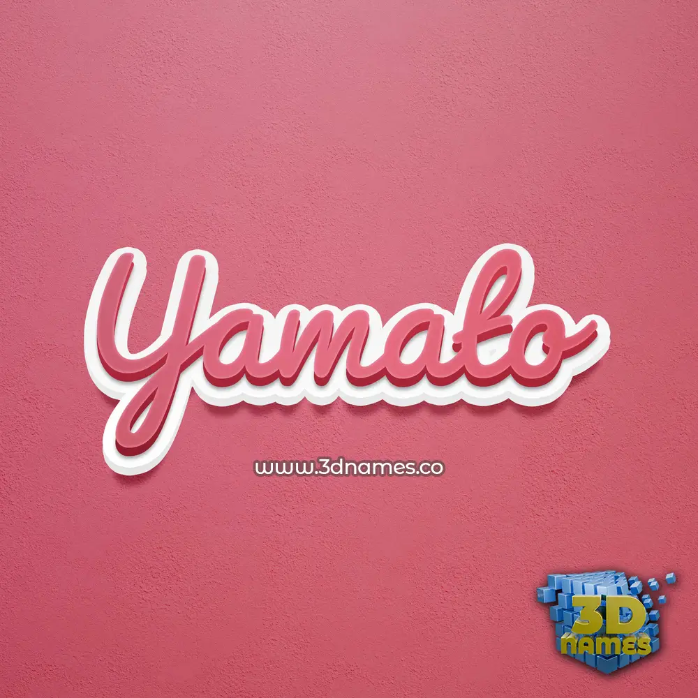 yamato in Red Scribble style - 3D name wallpaper