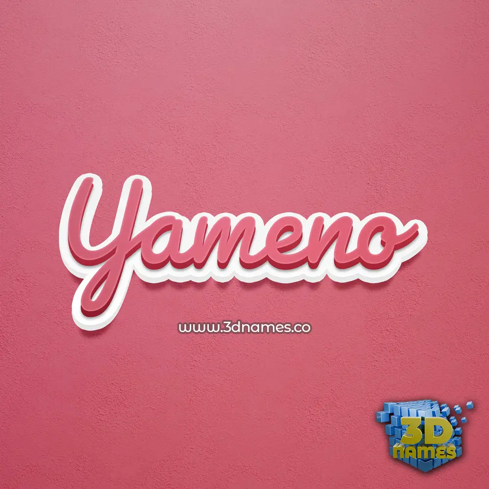 yameno in Red Scribble style - 3D name wallpaper