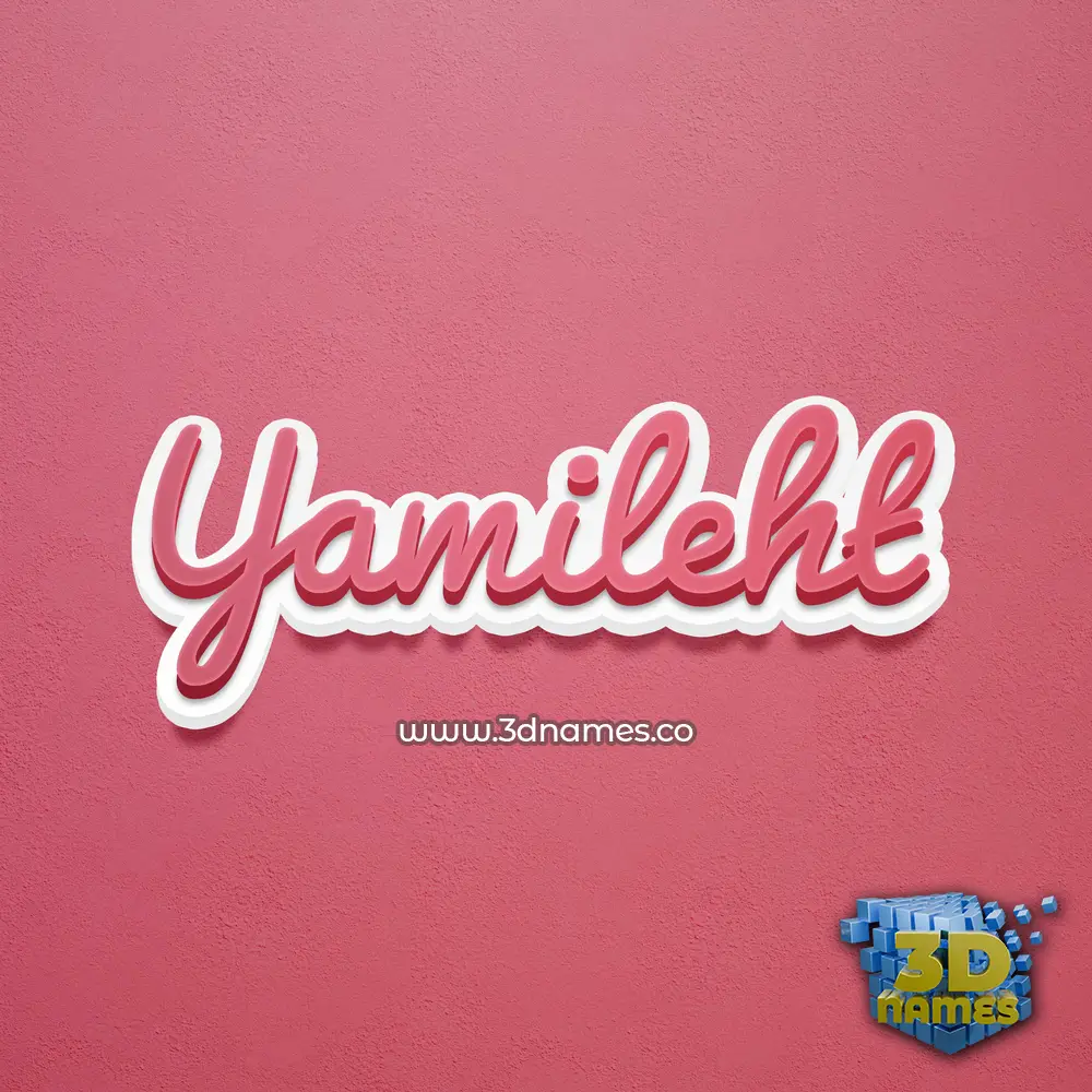 yamileht in Red Scribble style - 3D name wallpaper