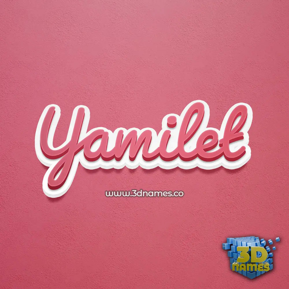 yamilet in Red Scribble style - 3D name wallpaper