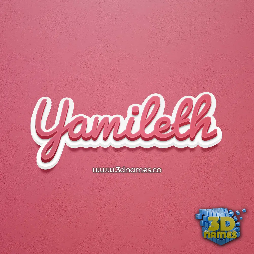 yamileth in Red Scribble style - 3D name wallpaper