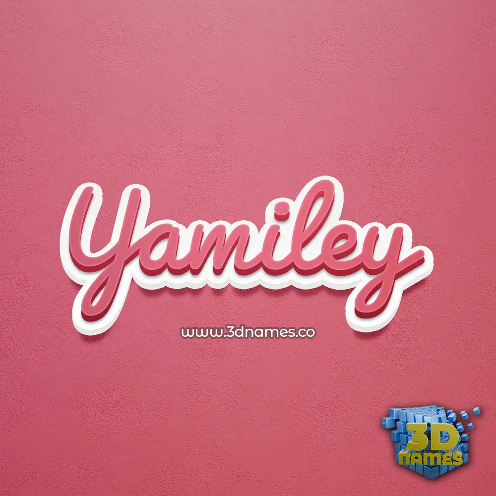 yamiley in Red Scribble style - 3D name wallpaper