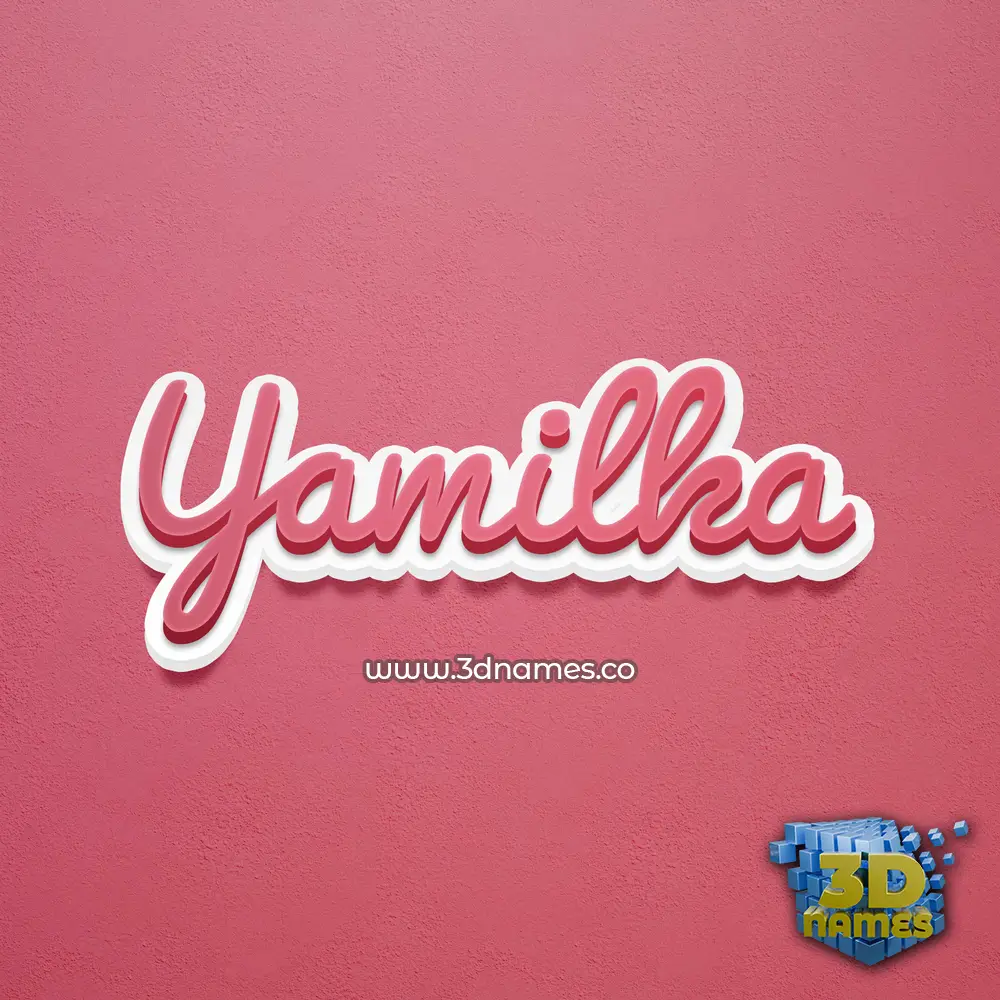 yamilka in Red Scribble style - 3D name wallpaper