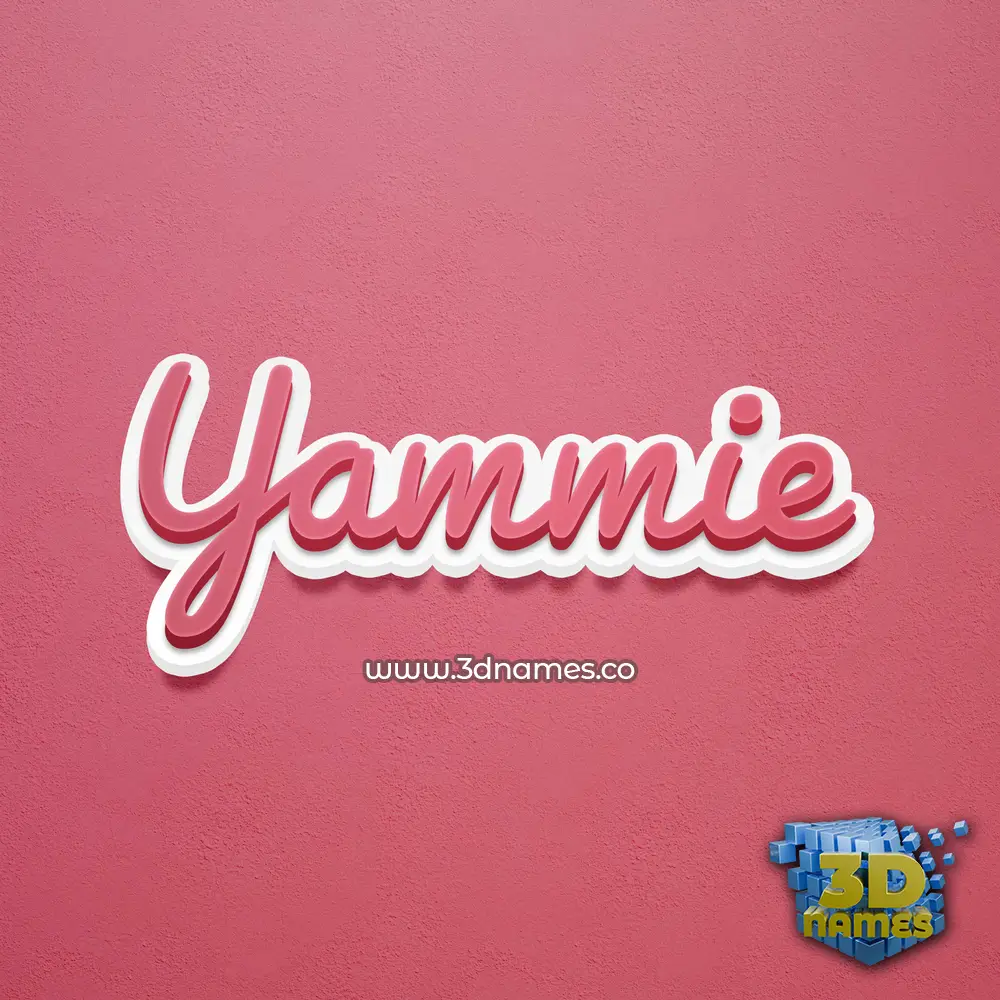 yammie in Red Scribble style - 3D name wallpaper