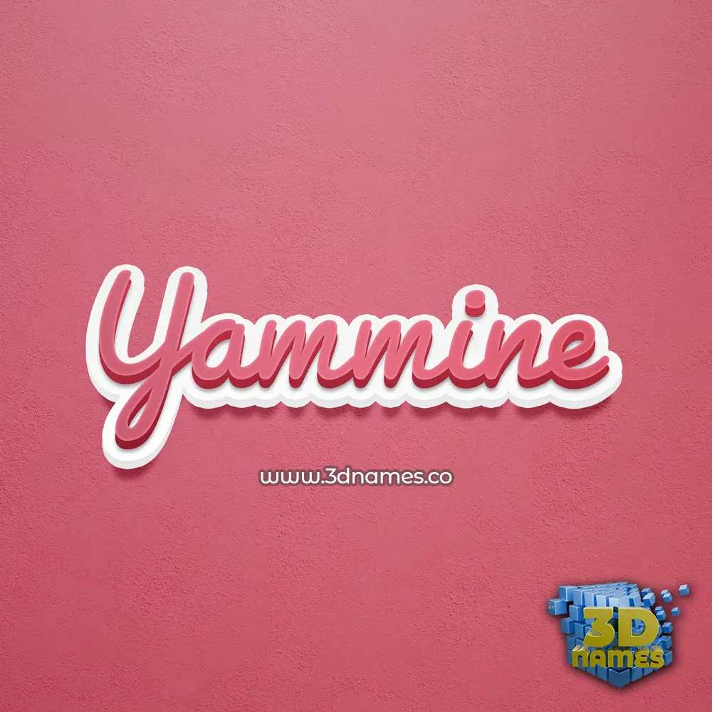 yammine in Red Scribble style - 3D name wallpaper